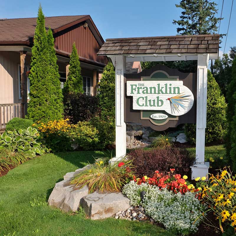 The Franklin Club welcome sign